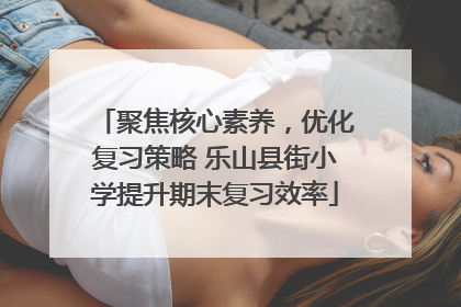 聚焦核心素养，优化复习策略 乐山县街小学提升期末复习效率