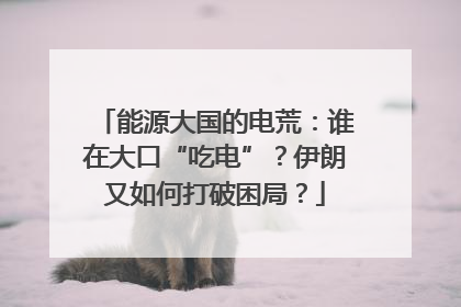 能源大国的电荒：谁在大口“吃电”？伊朗又如何打破困局？