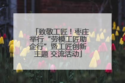 致敬工匠！枣庄举行“劳模工匠助企行”暨工匠创新主题 交流活动
