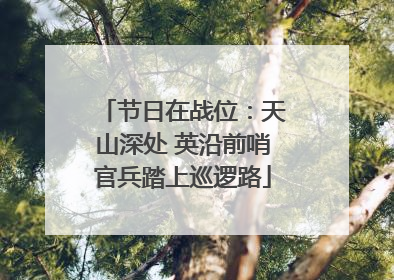 节日在战位：天山深处 英沿前哨官兵踏上巡逻路