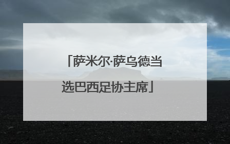 萨米尔·萨乌德当选巴西足协主席