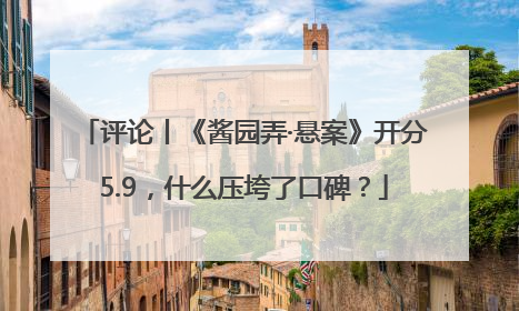 评论丨《酱园弄·悬案》开分5.9，什么压垮了口碑？