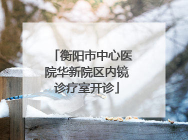 衡阳市中心医院华新院区内镜诊疗室开诊