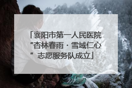 襄阳市第一人民医院“杏林春雨・雪域仁心”志愿服务队成立