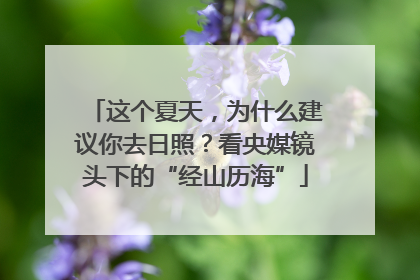 这个夏天，为什么建议你去日照？看央媒镜头下的“经山历海”