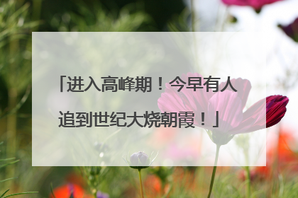 进入高峰期！今早有人追到世纪大烧朝霞！