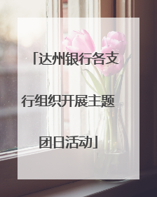 达州银行各支行组织开展主题团日活动