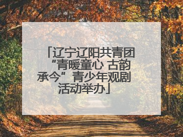 辽宁辽阳共青团“青暖童心 古韵承今”青少年观剧活动举办