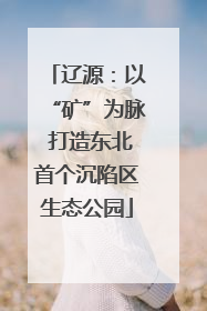 辽源：以“矿”为脉 打造东北首个沉陷区生态公园