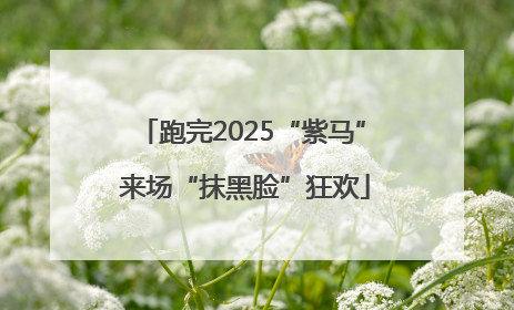跑完2025“紫马” 来场“抹黑脸”狂欢
