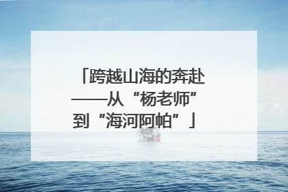 跨越山海的奔赴——从“杨老师”到“海河阿帕”