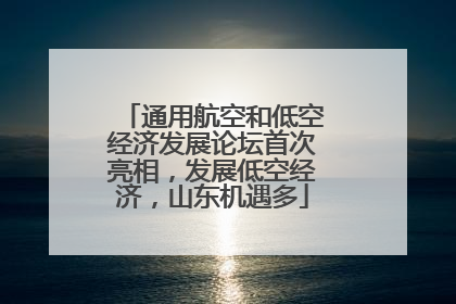 通用航空和低空经济发展论坛首次亮相，发展低空经济，山东机遇多