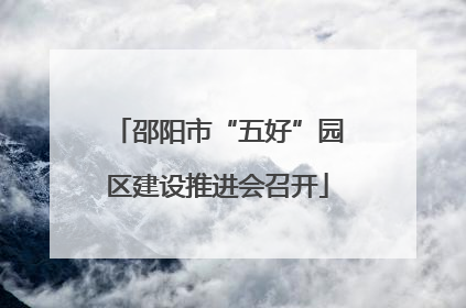 邵阳市“五好”园区建设推进会召开