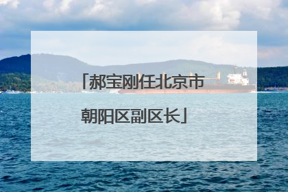 郝宝刚任北京市朝阳区副区长