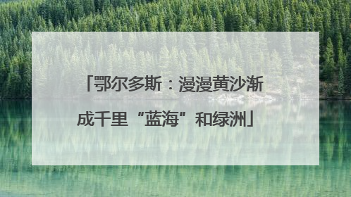 鄂尔多斯：漫漫黄沙渐成千里“蓝海”和绿洲