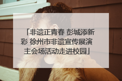 非遗正青春 彭城添新彩 徐州市非遗宣传展演主会场活动走进校园