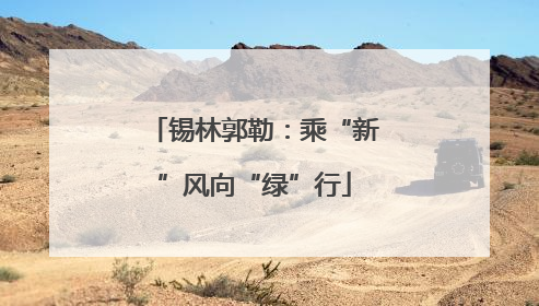 锡林郭勒：乘“新”风向“绿”行