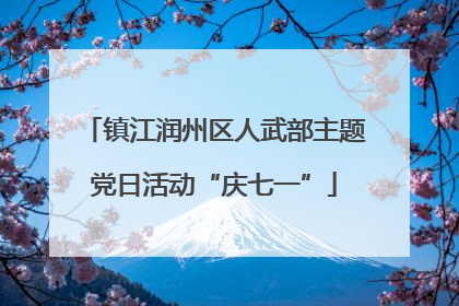 镇江润州区人武部主题党日活动“庆七一”