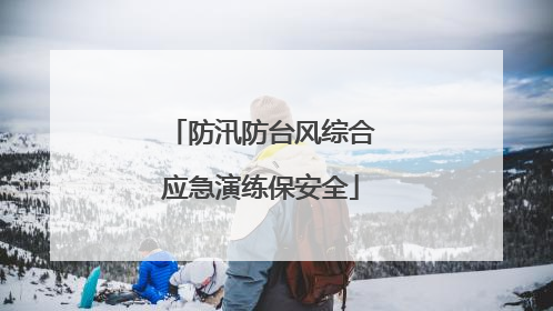 防汛防台风综合应急演练保安全