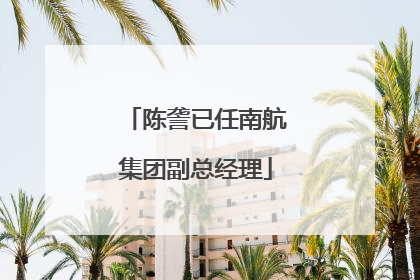 陈詟已任南航集团副总经理