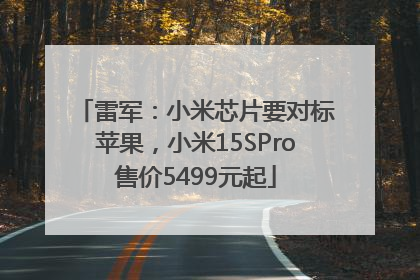雷军：小米芯片要对标苹果，小米15SPro售价5499元起
