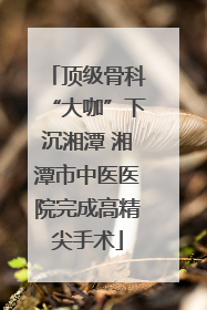 顶级骨科“大咖”下沉湘潭 湘潭市中医医院完成高精尖手术