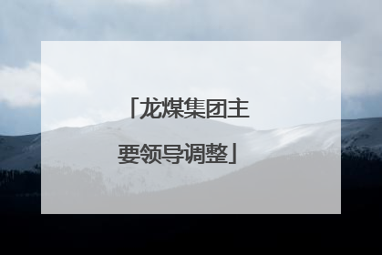 龙煤集团主要领导调整