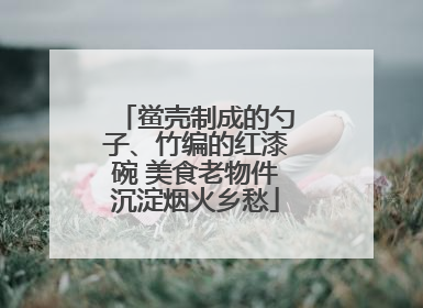 鲎壳制成的勺子、竹编的红漆碗 美食老物件沉淀烟火乡愁