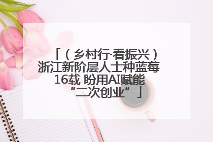（乡村行·看振兴）浙江新阶层人士种蓝莓16载 盼用AI赋能“二次创业”