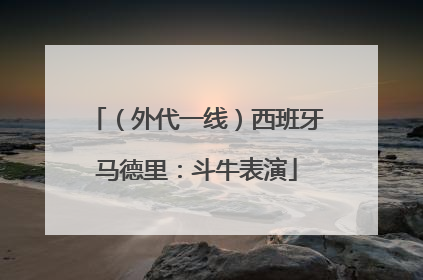 （外代一线）西班牙马德里：斗牛表演