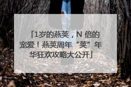 1岁的燕荚，N 倍的宠爱！燕荚周年“荚”年华狂欢攻略大公开