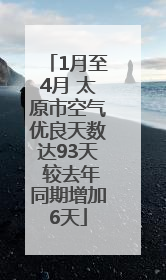 1月至4月 太原市空气优良天数达93天 较去年同期增加6天