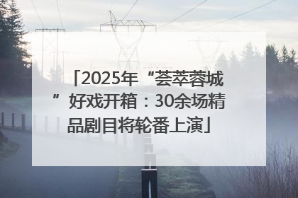 2025年“荟萃蓉城”好戏开箱：30余场精品剧目将轮番上演