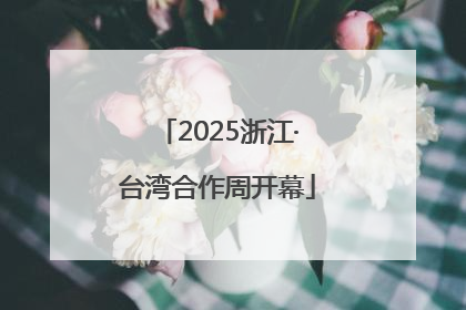2025浙江·台湾合作周开幕
