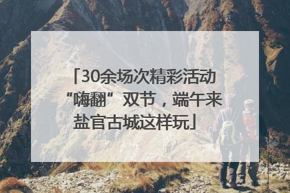 30余场次精彩活动“嗨翻”双节，端午来盐官古城这样玩