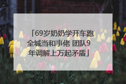 69岁奶奶学开车跑全城当和事佬 团队9年调解上万起矛盾