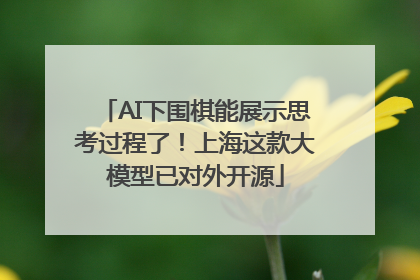 AI下围棋能展示思考过程了！上海这款大模型已对外开源
