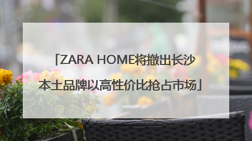 ZARA HOME将撤出长沙 本土品牌以高性价比抢占市场